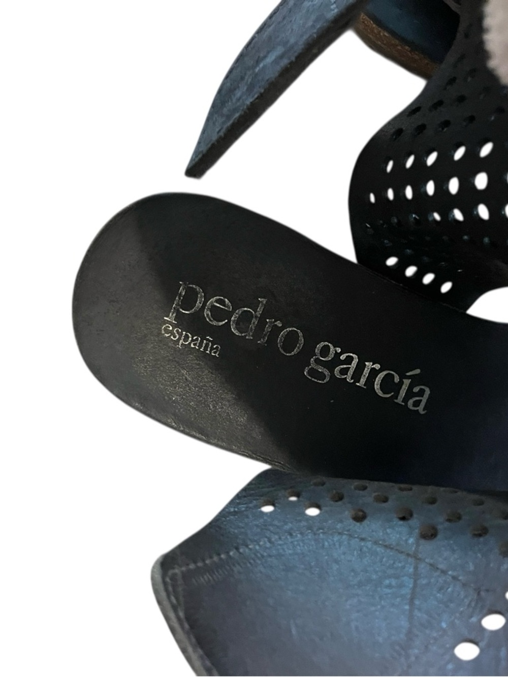 Pedro Garcia Ankle Cuff Sandals "Verena" Women’s Black Sz 9 - Picture 9 of 10